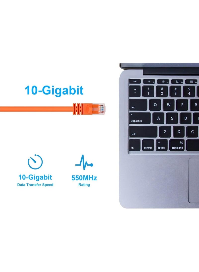 تيسو كابل إيثرنت CAT 6، 30 متر – نقل بيانات عالي السرعة، معتمد من UL، خالي من المسامير، مع جهات ذهبية مغطاة - Image 2